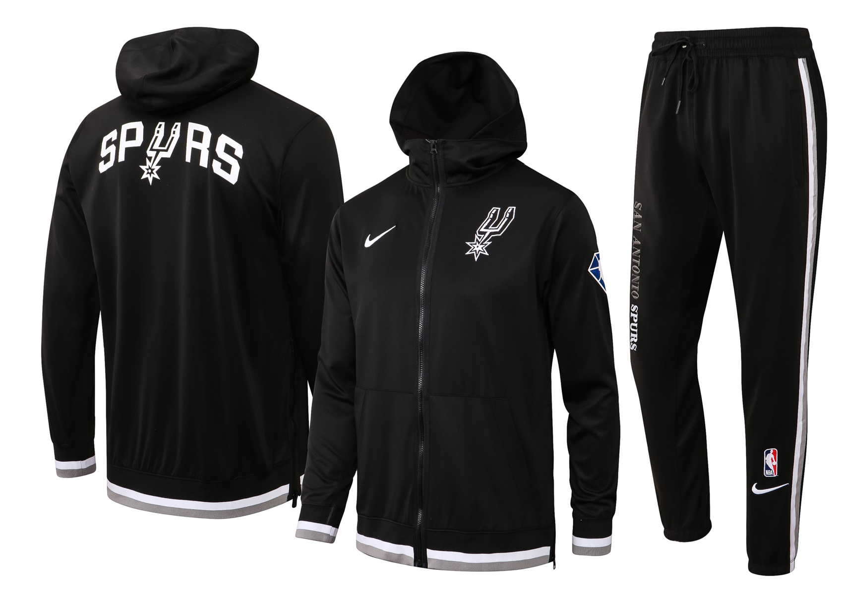 Men San Antonio Spurs black  2024 NBA Nike Training suit